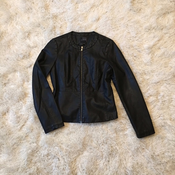 The Limited Vegan Leather Peplum Jacket - Picture 3 of 6